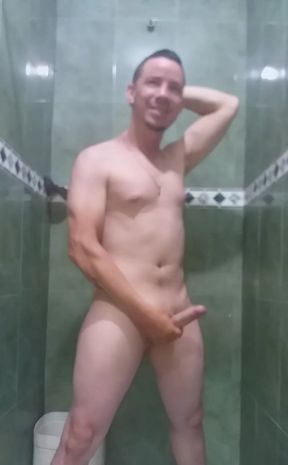 Jerking My Cock in Hot Shower