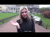 Cute blonde is sucking dicks in a local cafee, to get some coffee and cigarettes