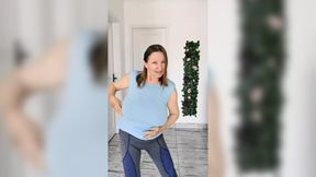 Busty MILF jumps and her colossal natural boobs bounce