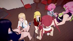 Orgy With Houshou Marine, Marin, Mary, Yamada, Mina Ashido, Mitsuri
