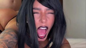 Perfectly shaped goth girl craves stepbrother's cock in filthy POV