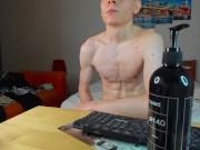 Jerk off under the table and be horny!