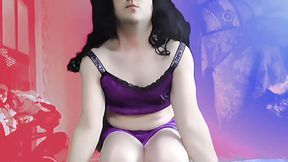 Stunning Shemale Walking Barefoot on Sandy Warm Beach