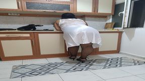 White nightgown fishnet stockings, this is the woman I'm looking for