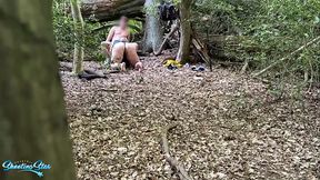 Fan Caught me making a movie in the Woods so I asked him to join for a Filthy MILFY PUBLIC THREESOME
