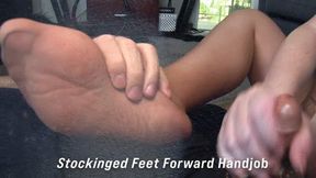 Handjobs with stocking foot forward 2