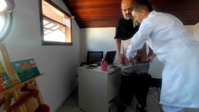 Patient Goes to the Urologist, Gets Horny and Ends up Having His Asshole Broken.