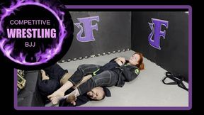 The Triumph of Prowess: Mel Fire and the Definitive Victory in Kimono Wrestling (720) - Mixed Wrestling - Challenges - Strong Women - Kimono - Scissorhold copy 1