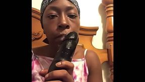 Sucking a Huge Dildo, Dreaming of Daddy