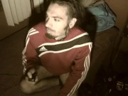 Punk Rock Guy Eating His Own Cum Show with urethra Close Up Zoom 9/19/2017