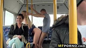 Blondie gets it on a crowded bus with Lindsey Olsen 2