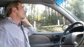 Humiliated husband watches as Callie Cobra swallows big black dick