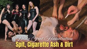 Dirty Foot Humiliation: Miss Bimby, Thay, Vibora & Mistress Nara with Spit, Cigarette Ash & Dirt (720p - ENG sub) Female Domination - Human Ashtray - Smoking - Toenail Polish