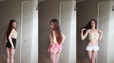 Innocent Mini Skirt Try on haul - Teasing with my Pink Pussy