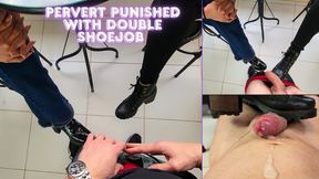 Lytta and Mia Luxx - Sexy Dominant Double Boots Shoejob - Pervert Punished by Sexy Boots CBT & Shoejob Until He Cums POV - FOOTJOB - SHOEJOB - BOOTS - FOOT DOMINATION - FEMALE DOMINATION - FEMDOM - CBT - CUMSHOT - BALLBUSTING POV FOOT WORSHIP 720p