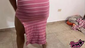 Rubia sobrina sola en su habitacion con su tio termian cogiendo duro hasta que casi los pillan