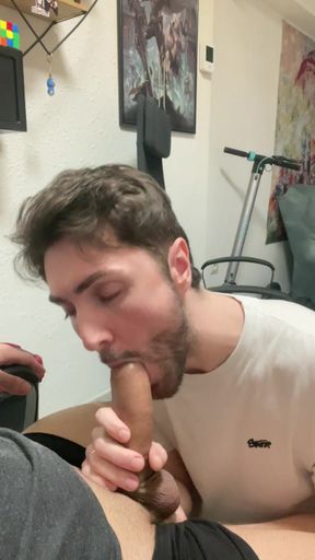 making my latin friend cum in my mouth