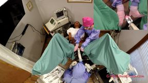 Nikki stars' new student gyno exam by doctor from tampa on cam