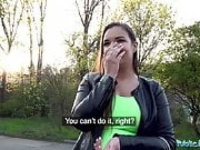 Public Agent Sofia Lee fucked next to a live train track