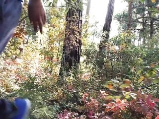 Outdoor Sex. Unexpected bang with a stranger in the forest. Russian