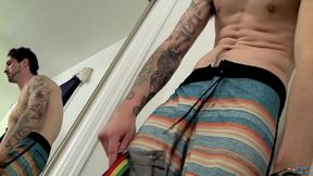 Stroking a Straight Jock Cock