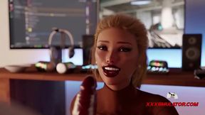 Blonde Mom Devours Stepson's Cock&#x1F346; in 3D Fantasy