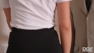 Romanian stunners Donna Bell &amp; Bijou fucked real hard during job interview