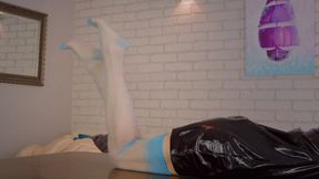 To Be Below Amber Feet Is A Dream Come True - Turquoise Stockings - Part 02