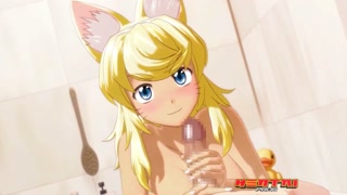 HENTAI PROS - Blonde Wolf Girl Loves Blowjobs, Titfucks, And Deep Doggystyle Before Bedtime