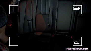 Horny Milf plays with pussy in back of Uber