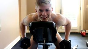 Eighteen-year-old blonde teen Troy Daniel jerking off