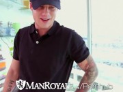 ManRoyale - Archer tests his new dildo with the delivery guy