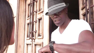 Gorgeous Asian babe in sexy lingerie ravaged by a black photographer