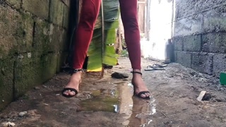 Actually flooding the Ground  during Warm pissing outside