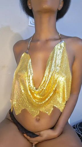 She opens ass spanks it hard and makes her wet pussy fart