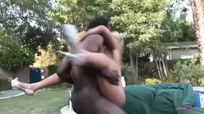 Summer Outdoor Carnal Bonding Between a Black Girl on High Heels and the BBC Spearman.