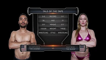 Riley Reyes vs Oliver Davis Mixed Wrestling
