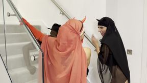 Horny Hijabis From Hell Halloween Threesome