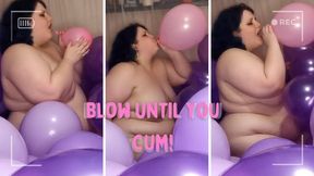 Inflating balloon as i ride your cock