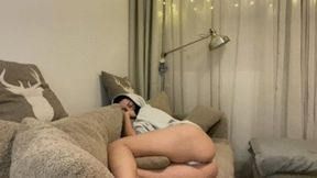 Tired SunnyBunny and her sexy ass, white panties - REAL FARTS mp4 HD