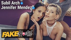 Subil Arch and Jennifer Mendez's big tits dirt by Fake Hostel