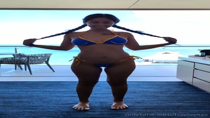 Tiktok style try-on video with all the bikinis