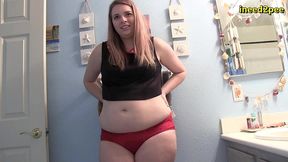 lily calloway pissing white shorts omorashi