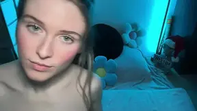 Shy blonde's first live stream - tiny tit tease