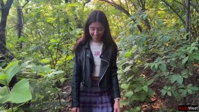Crazy Cumwalk in Public Park Full of People - Public Blowjob Flashing