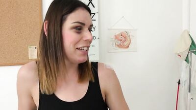 Jessica Bell gets her tight pussy fingered and creamed by Michael Fly's massive pecker