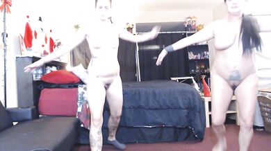 Nude Aerobic Workout Exercise Jiggly Chubby Lesbians Naked