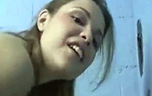 Blonde katie sucks and fucks bbc at gloryhole