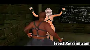 Ebony Stud Dominates Curvy Goddess in Steamy 3D BDSM Fantasy Fuckfest