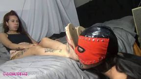 GIRLS FETISH BRAZIL - Mistress Bruna by slave Licking soles